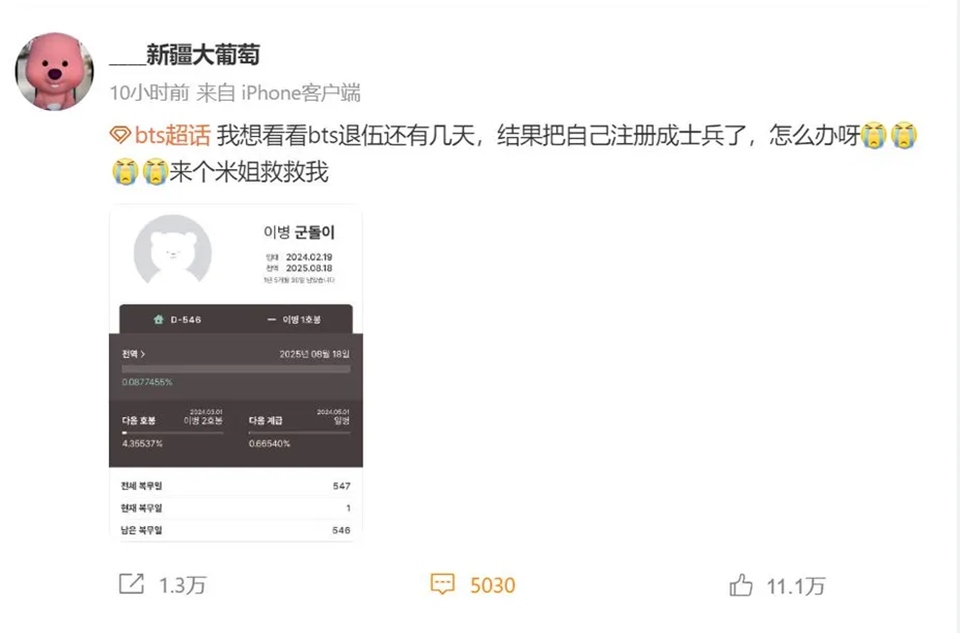 Fans BTS Tak Sengaja Daftar Wamil [Weibo]