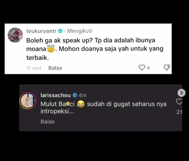 Larissa Chou Nimbrung Masalah Rumah Tangga Ria Ricis dan Teuku Ryan [Instagram]