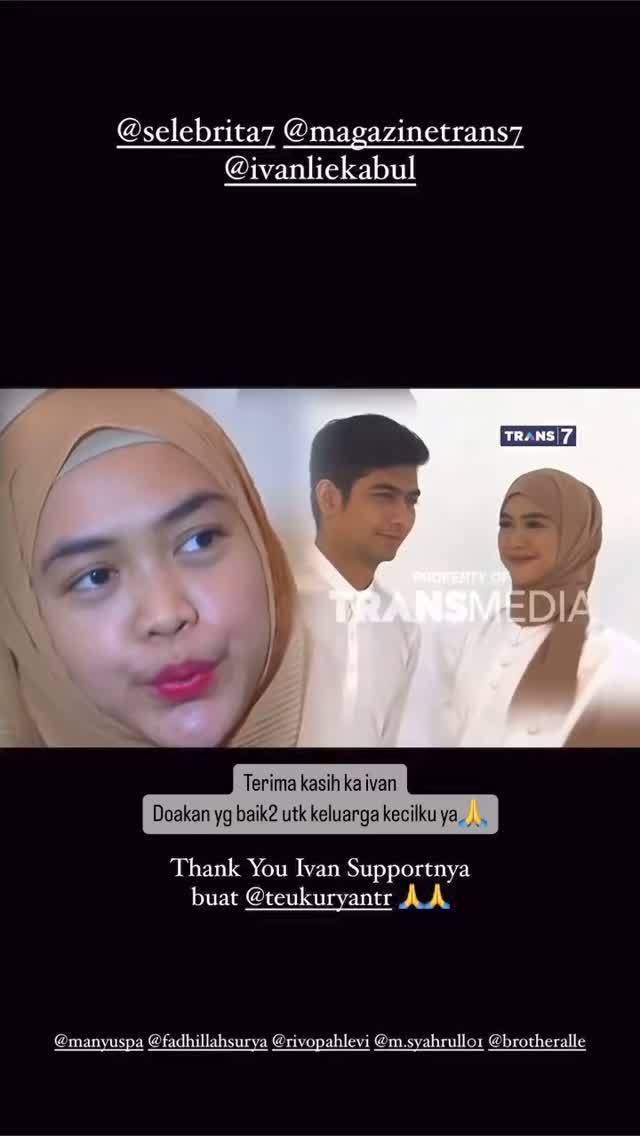 Teuku Ryan Minta Doa usai Digugat Cerai Ria Ricis [Instagram Story]