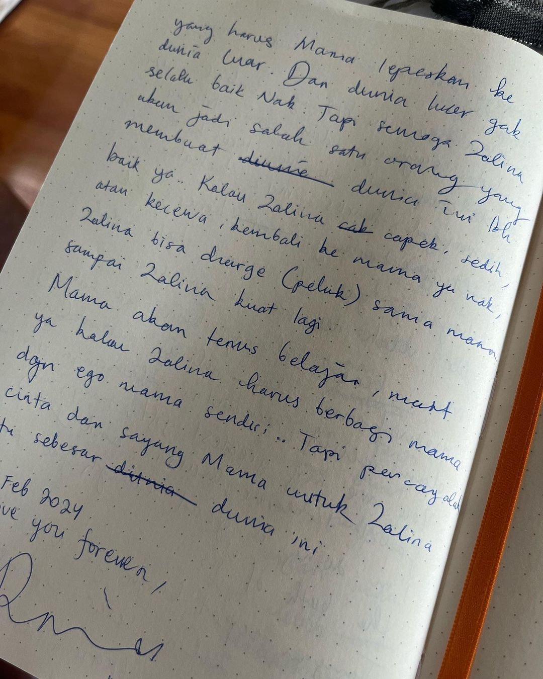 Surat Cinta Raisa untuk Zalina yang Lagi Ultah