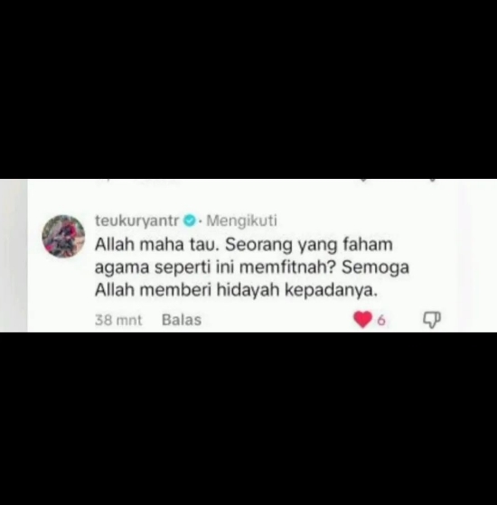 Teuku Ryan Doakan Kakak Ipar Dapat Hidayah [Instagram]