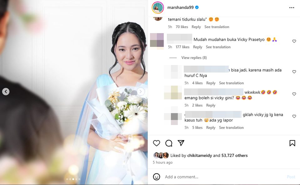 Marshanda Tebar Undangan Pernikahan, Vicky Prasetyo Terseret