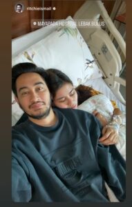 Syahnaz Sadiqah ditemani Jeje Govinda dirawat di RS. [Instagram]