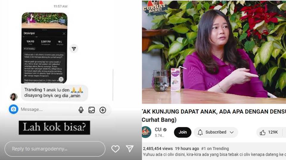 Denny Sumargo soal podcastnya trending 1 YouTube [Instagram, YouTube]
