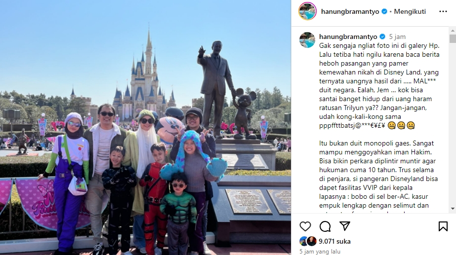 Hanung Bramantyo Singgung Kasus Suami Sandra Dewi
