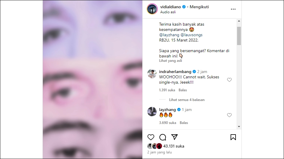 Vidi Aldiano Bikin Single bareng LAY EXO