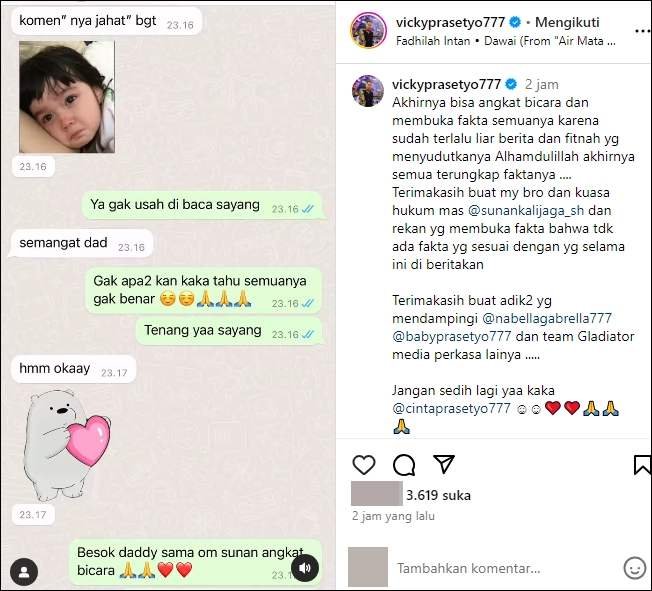 Vicky Prasetyo Bikin Putrinya Sedih
