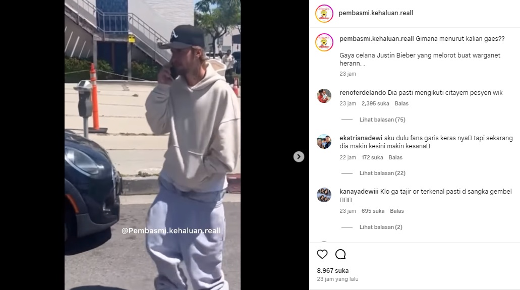 Gaya busana Justin Bieber