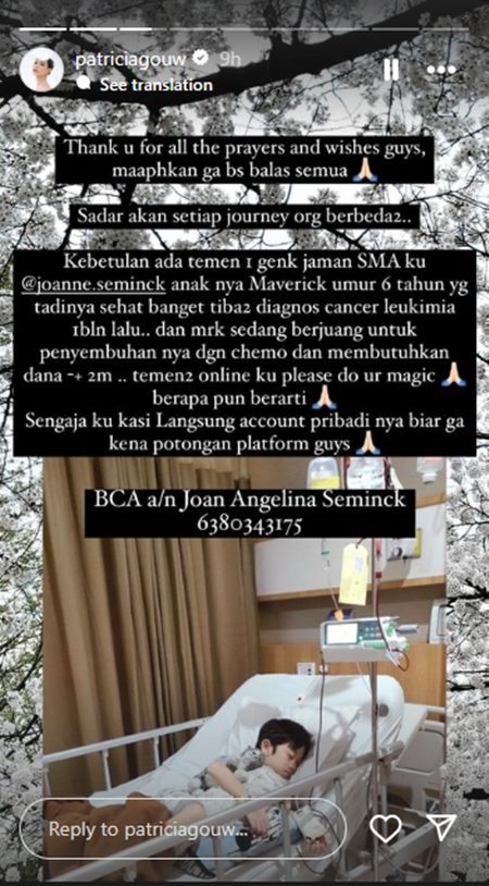 Patricia Gouw Bantu Anak Penderita Kanker 