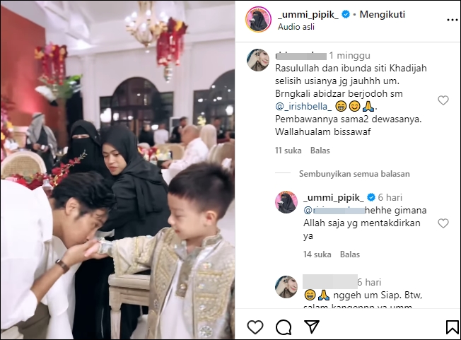Lampu Hijau Umi Pipik terhadap Perjodohan Abidzar Al Ghifari dan Irish Bella