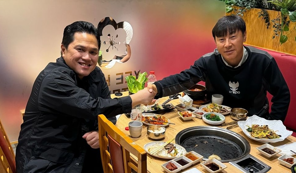 Erick Thohir dan Shin Tae Yong