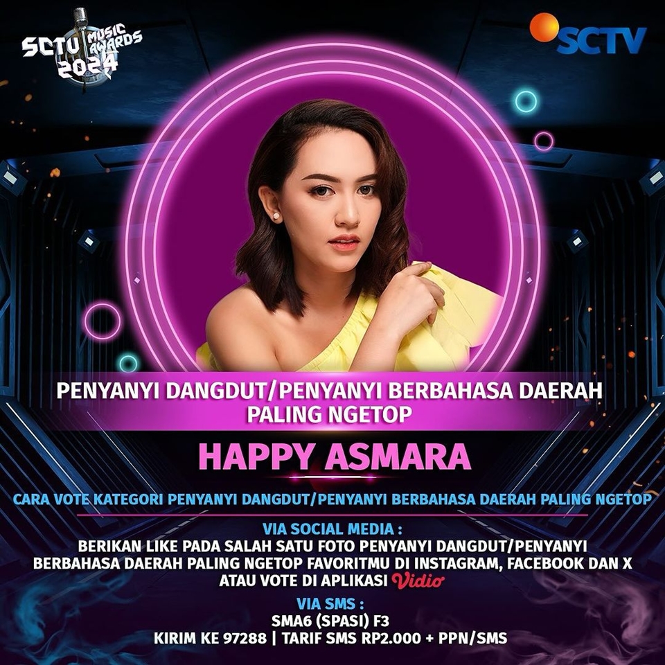 Happy Asmara Juga Masuk Kategori Penyanyi Dangdut Paling Ngetop SMA 2024