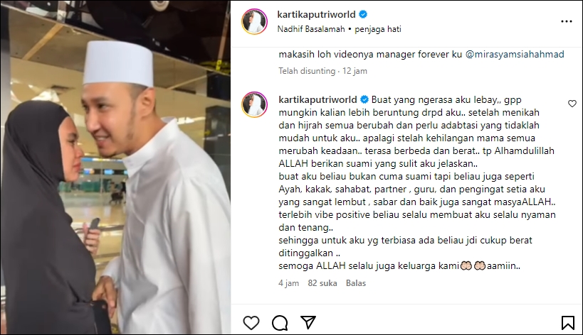 Komentar Kartika Putri Dibilang Lebay