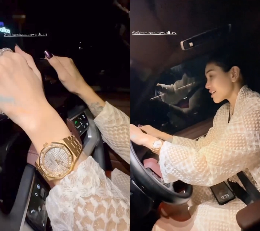 Nikita Mirzani Pakai Jam Tangan Rp1,4 Miliar sambil Nyanyi Lagu Galau