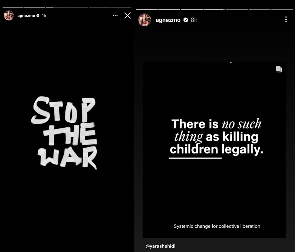 Postingan Agnez Mo soal Pembantaian Rafah, Palestina [InstaStory]