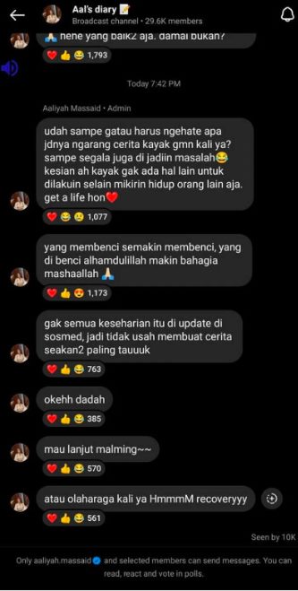 Tanggapan Aaliyah Massaid usai Dihujat sebagai Bridesmaid Mahalini
