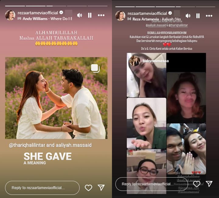 Reza Artamevia usai Aaliyah Massaid Dilamar Thariq Halilintar