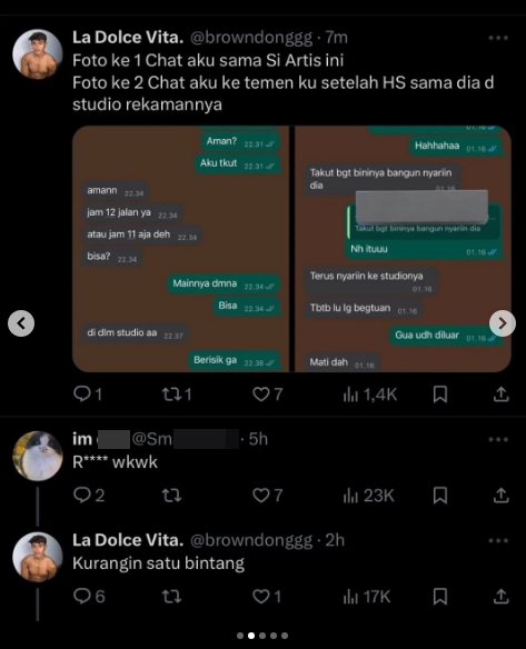 Geger Artis TV Ajak Berhubungan Intim Sebelum dan Sesudah Menikah, Inisial R