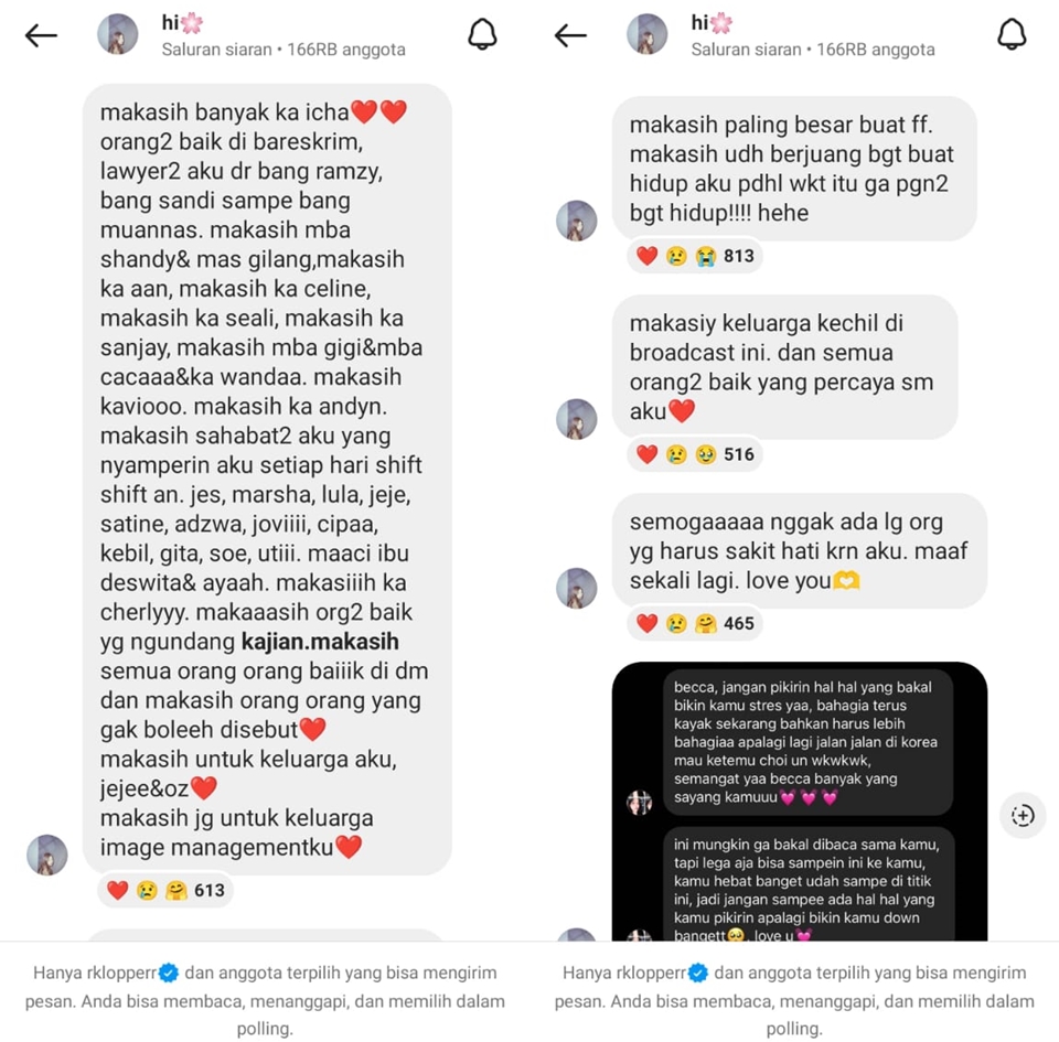Rebecca Klopper Ucap Terima Kasih ke Marissya Icha