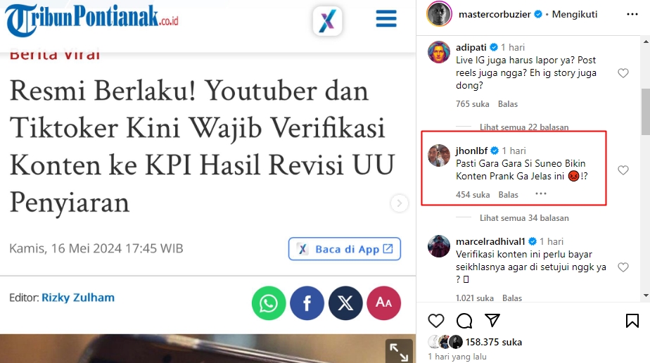 Dokter Richard Lee Dituding Penyebab Aturan Wajib Verifikasi Konten ke KPI