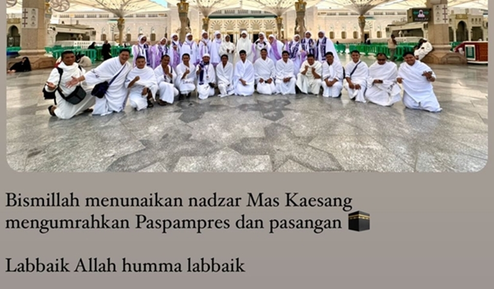 Kaesang Pangarep Umrahkan Paspampres
