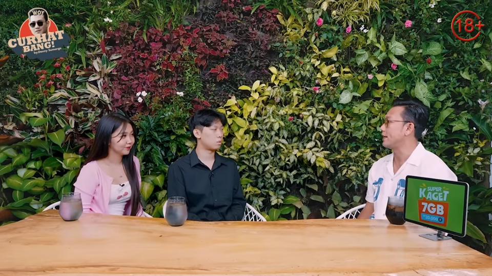 Willie Salim bareng Pacar di Curhat Bang Denny Sumargo