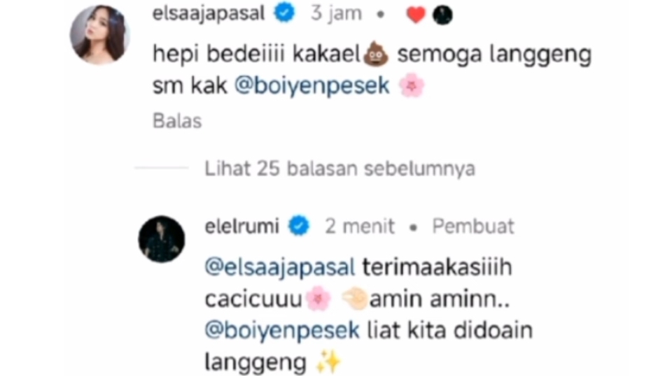 Komentar Eca Aura saat El Rumi Ultah