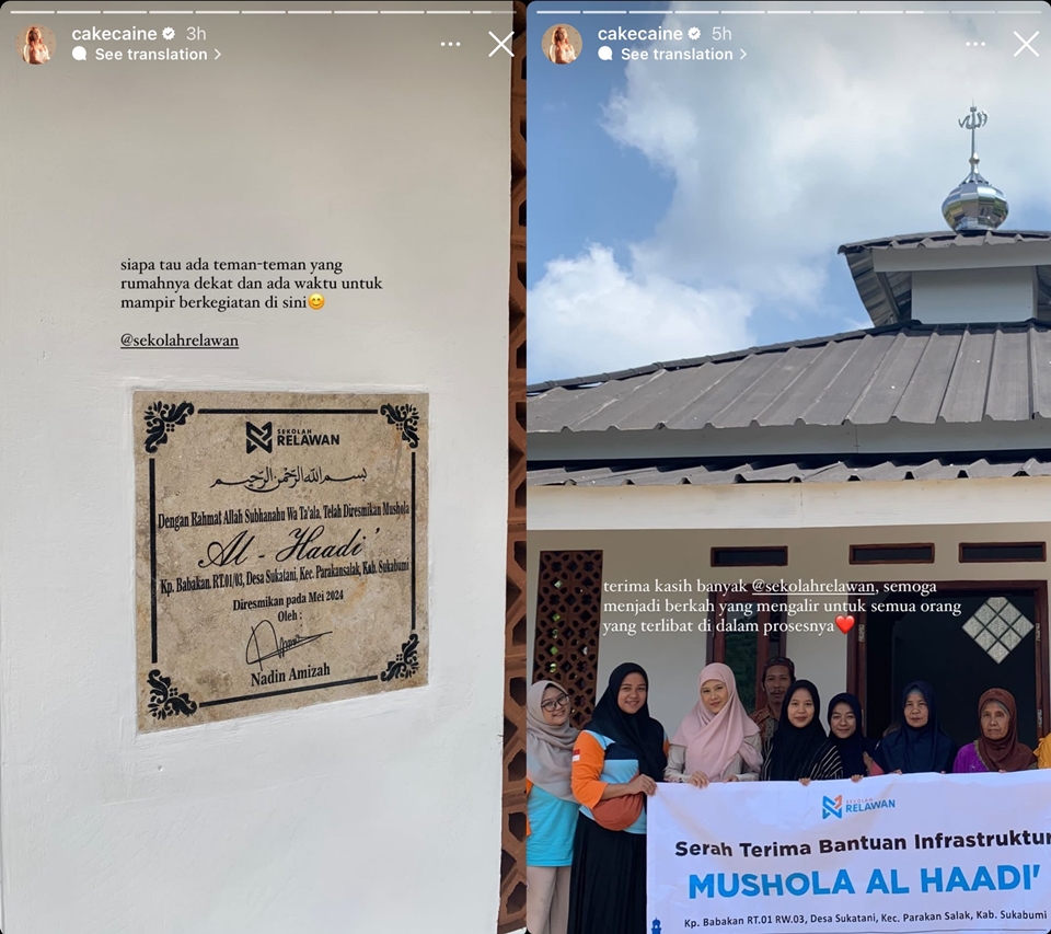Nadin Amizah Bangun Musala di Sukabumi