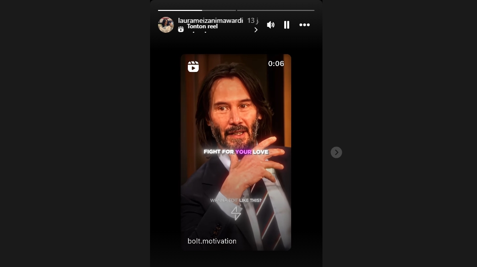 Instagram Story Lolly Putri Nikita Mirzani usai Vadel Badjideh Umumkan Putus