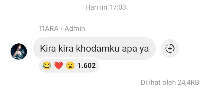 Tiara Andini Tanya Khodam