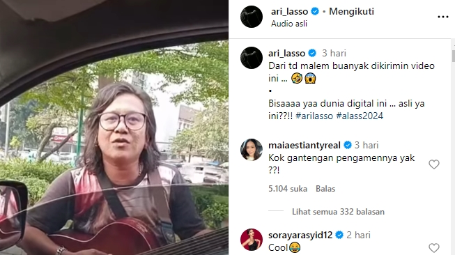Reaksi Maia Estianty [Instagram]