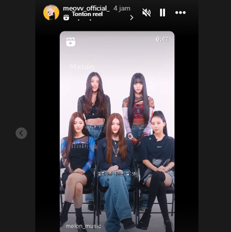 MEOVV di Melon Music [Instagram Story]