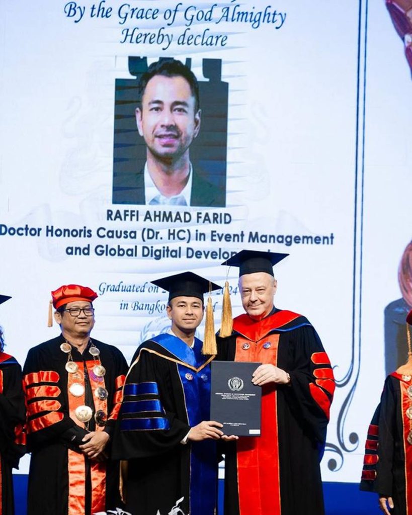 Raffi Ahmad dapat gelar Doktor Kehormatan [Instagram]