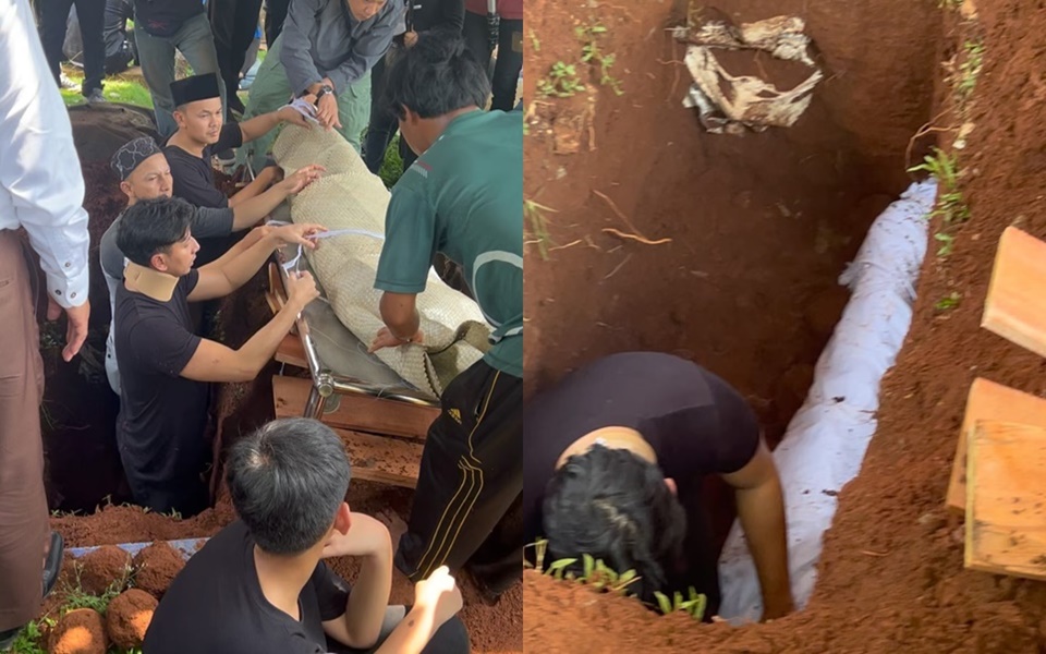 Sonny Septian Ikut Kuburkan Jenazah Sang Mama [Instagram]