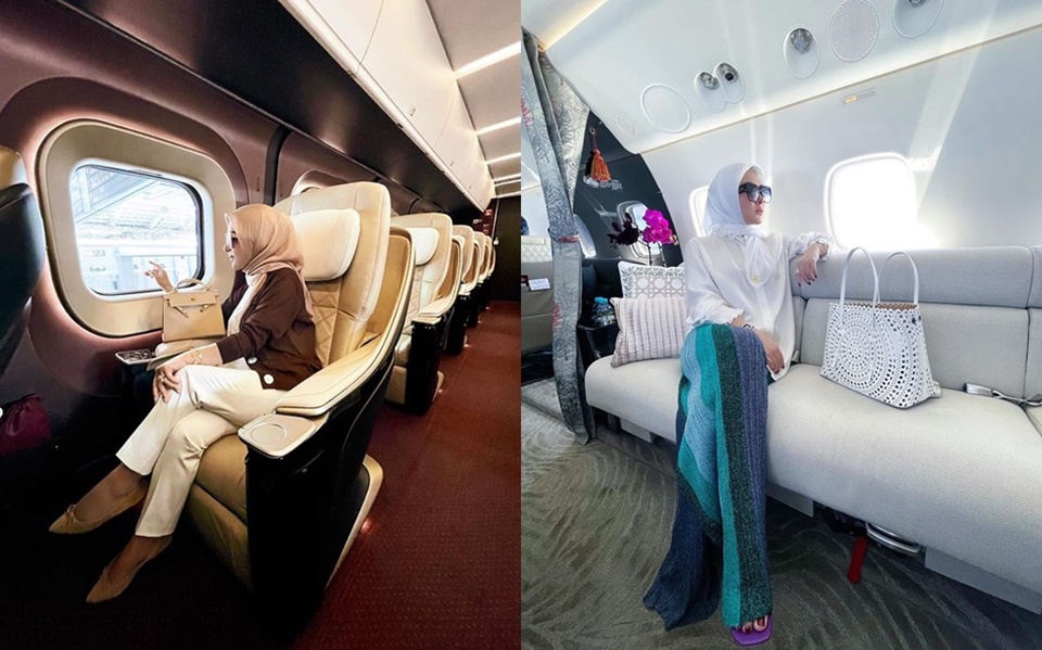 Syahrini Naik Jet Pribadi [Instagram]