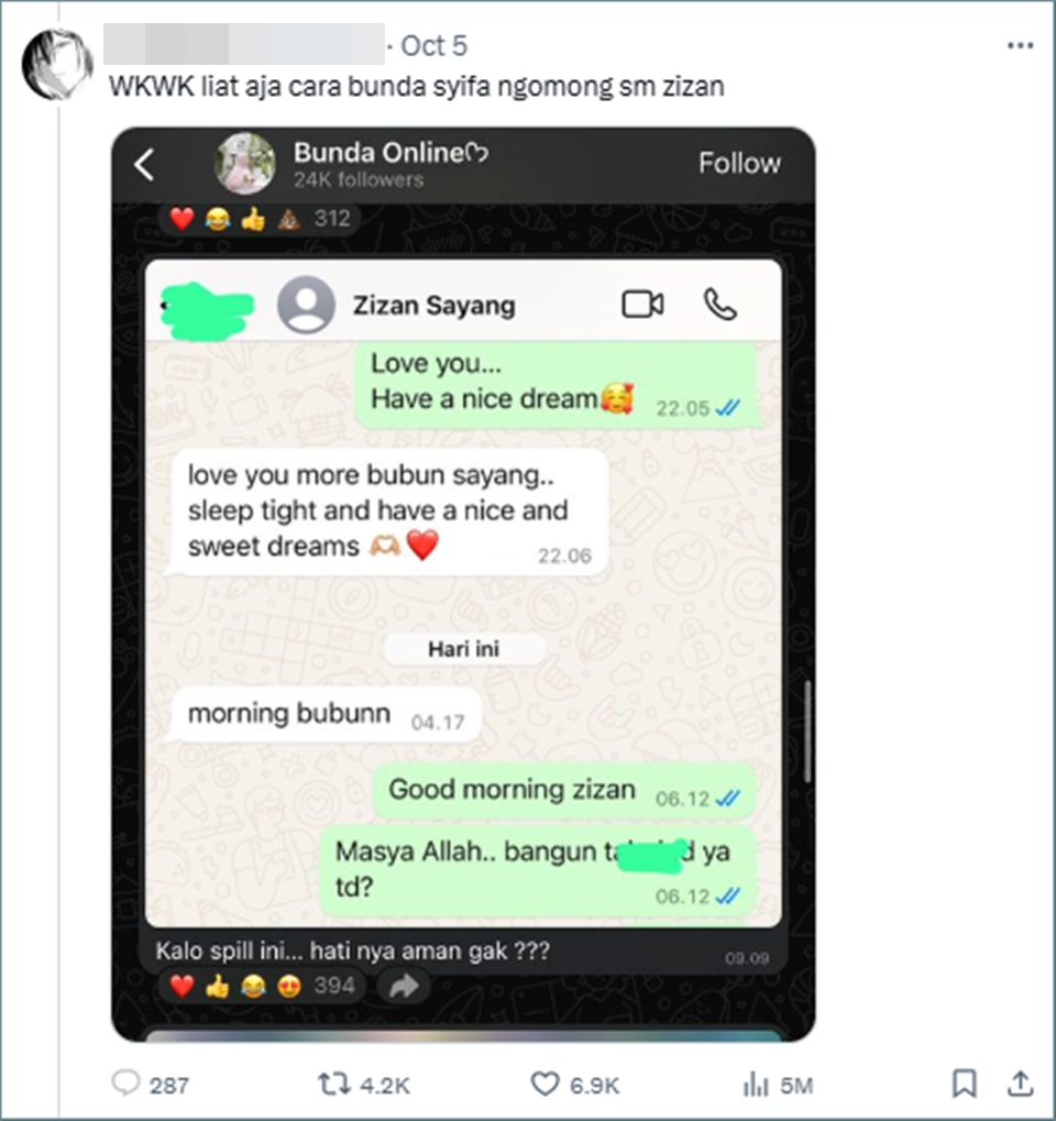 Chat Gus Zizan ke Mertua