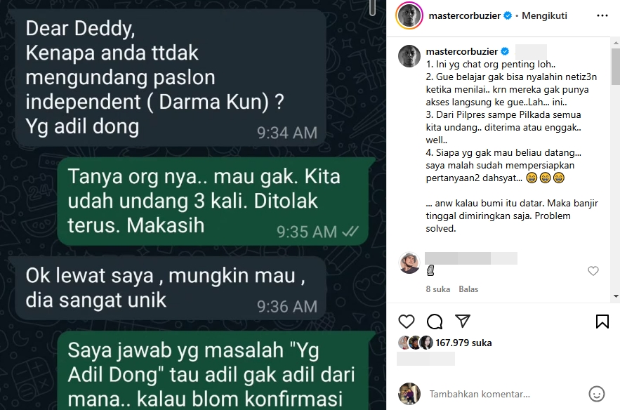 Postingan Deddy Corbuzier