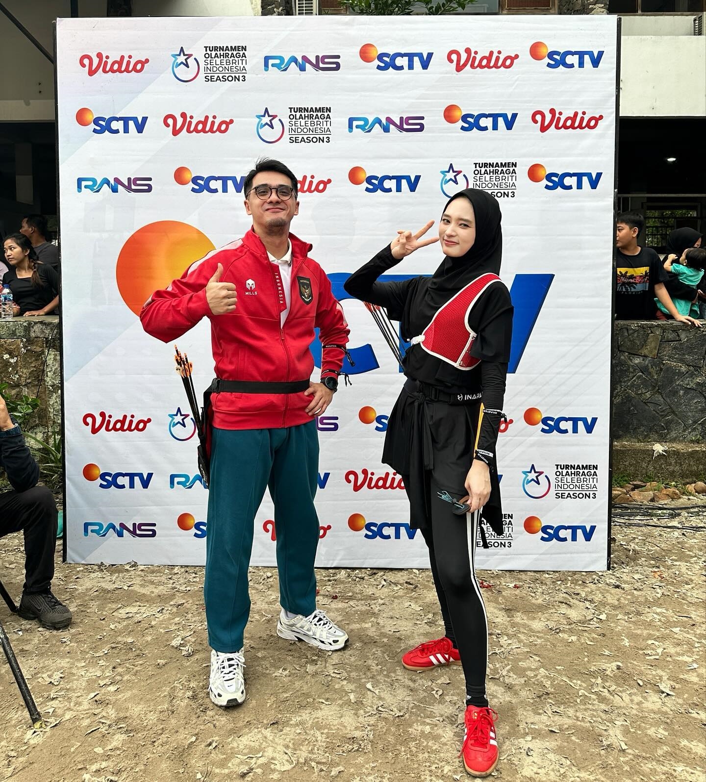 Ricky Harun dan Inara Rusli di Turnamen Olahraga Selebriti