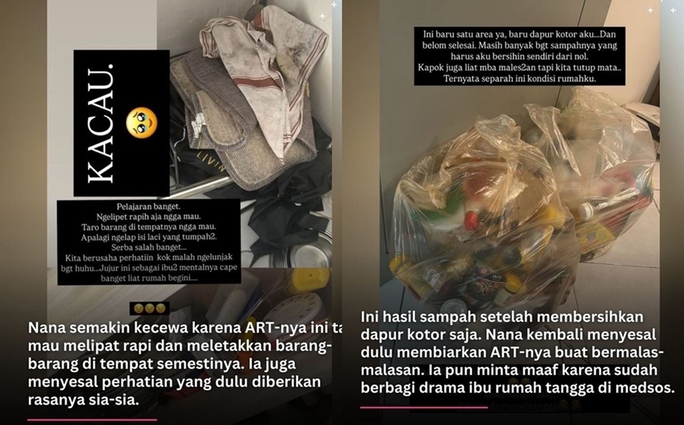Nana Mirdad Curhat Rumah Super Kotor Gara-gara ART Tak Tanggung Jawab [IG Story]
