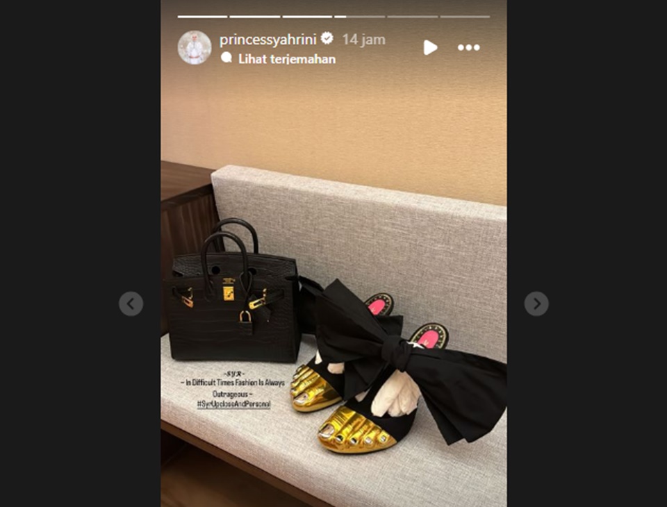 Syahrini Tunjukkan Koleksi High Heels Unik Puluhan Juta Rupiah [Instagram Story]