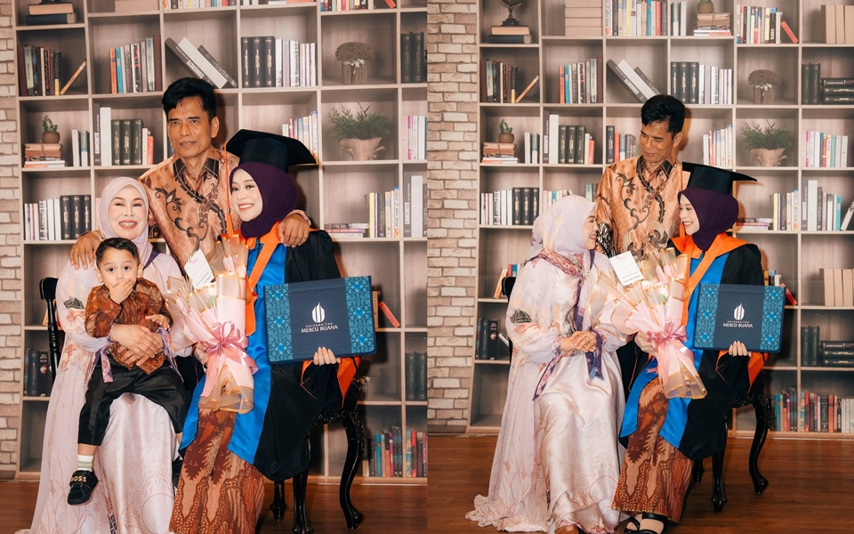 Lesty Kejora Bersama Keluarga saat Wisuda [Instagram]