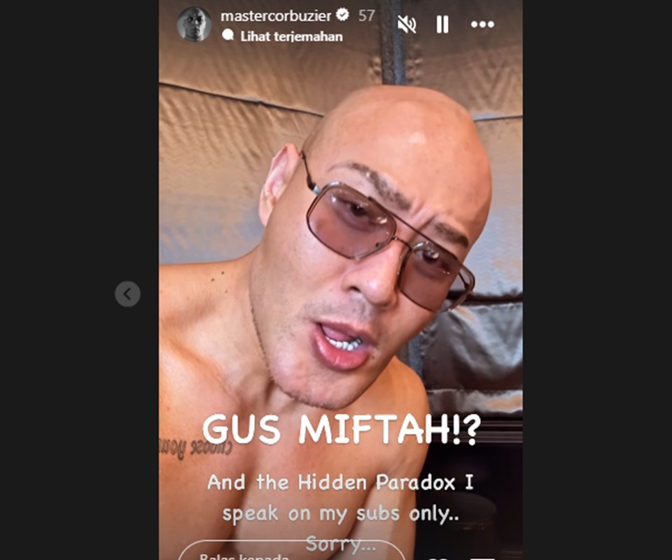 Deddy Corbuzier Ikut Respons Aksi Gus Miftah Hina Penjual Es Teh [Instagram Story]
