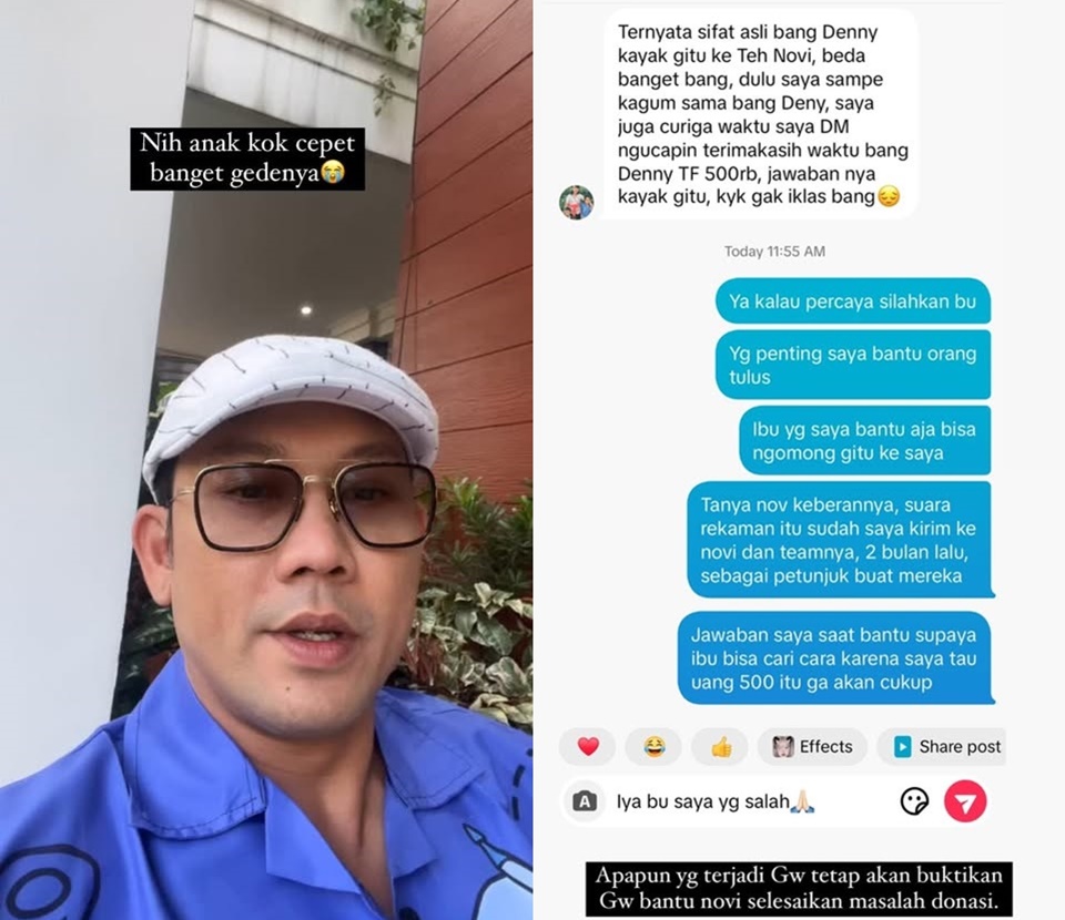 Denny Sumargo Bantah Tuduhan Ikut Serang Pratiwi Noviyanthi [Instaram]