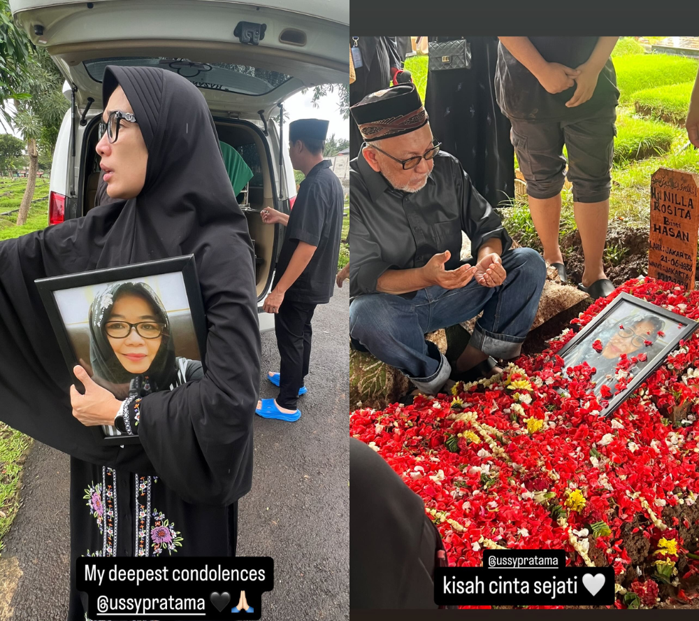 Ussy Sulistiawaty Antarkan Mendiang Mama ke Peristirahatan Terakhir [Instagram]