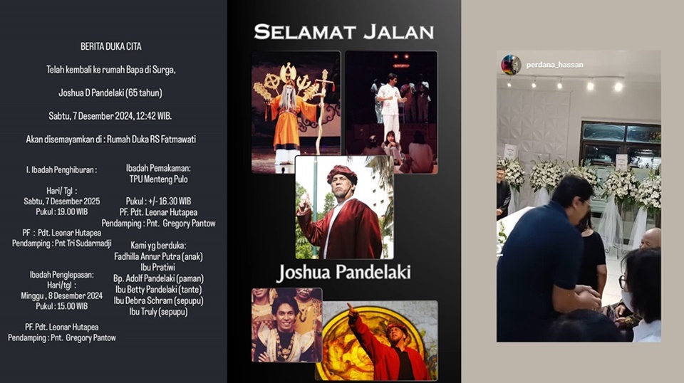 Aktor Senior Joshua Pandelaki Meninggal Dunia [Instagram]