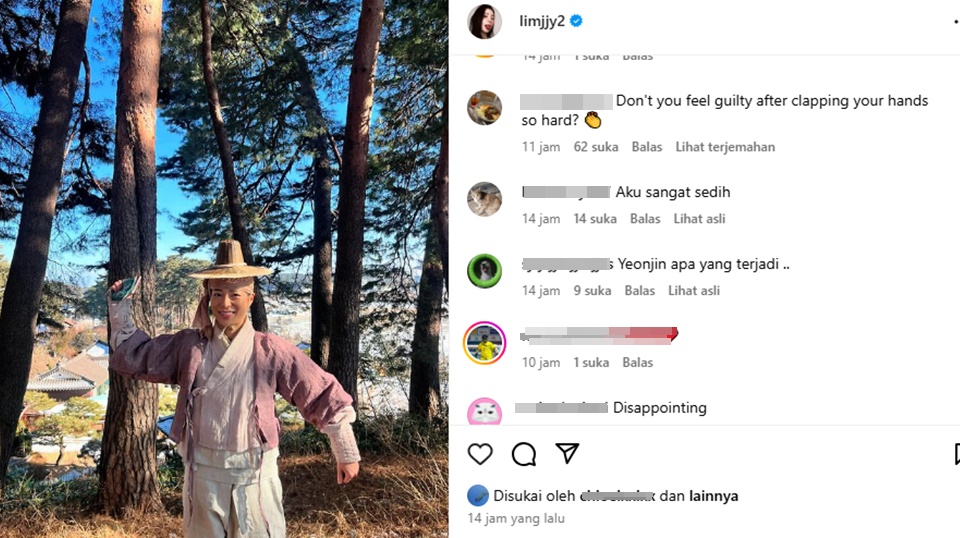 Akun IG Lim Ji Yeon Banjir Komentar Kemarahan Usai Dituding Dukung Jung Woo Sung [Instagram]
