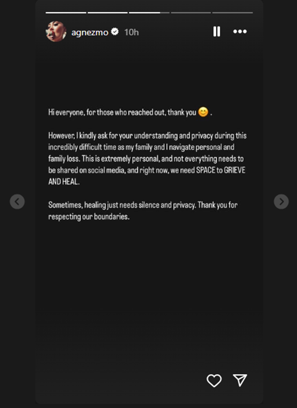 Agnez Mo Minta Waktu Berduka 