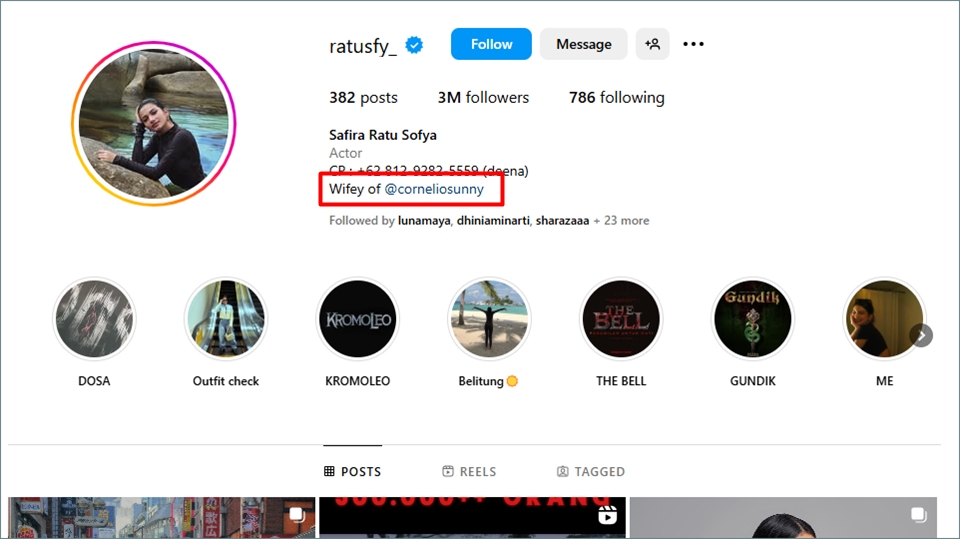 Bio Baru Ratu Sofya [Instagram]