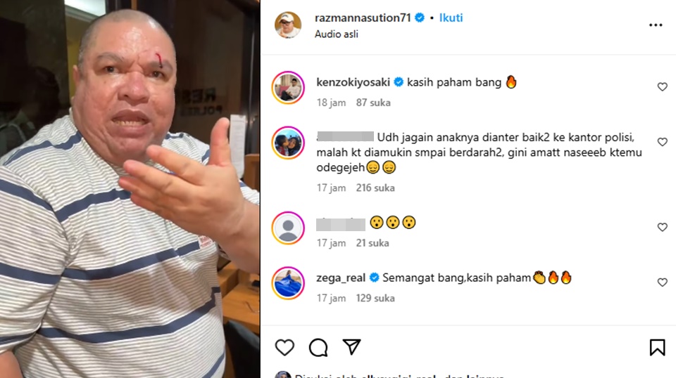 Razman Arif Nasution Lapor Polisi Usai Dipukuli Nikita Mirzani [Instagram]