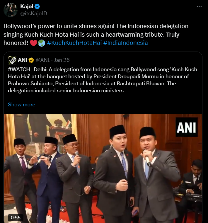 Mayor Teddy membawakan Kuch Kuch Hota Hai